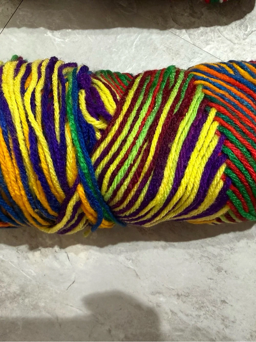 Red Heart Super Saver Variegated Yarn Stash Lot - 3 Skeins (mistletoe and mexica